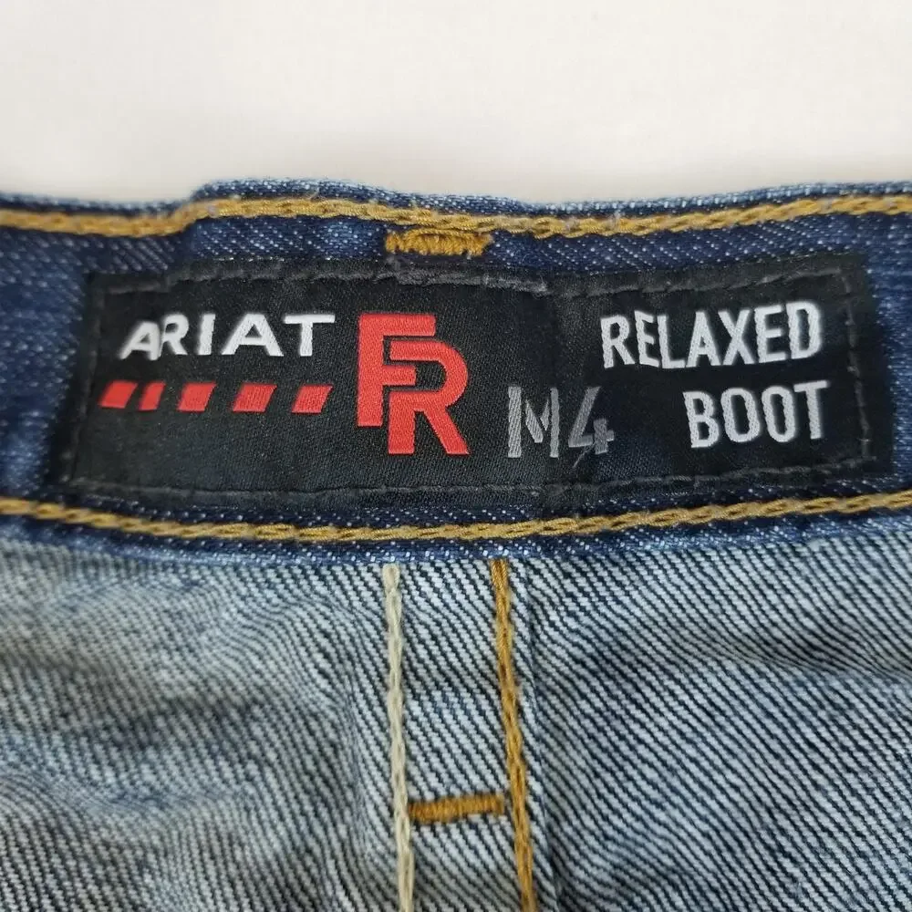 Ariat Jeans Mens 42x32 Blue M4 Relaxed Boot Cut FR Flame Resistant Work 10012555